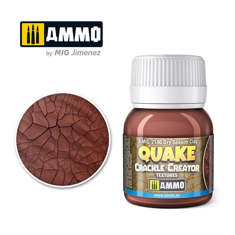 AMMO by Mig Jimenez A.MIG-2186 QUAKE CRACKLE CREATOR TEXTURES Dry Season Clay