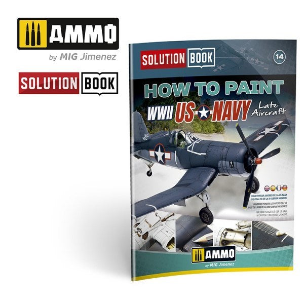 AMMO by Mig Jimenez A.MIG-6523 HOW TO PAINT WWII US NAVY LATE AIRCRAFT - SOLUTION BOOK (7882227810541)