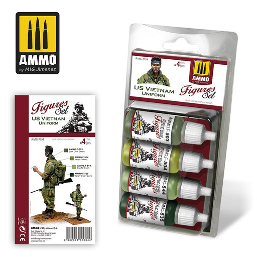 AMMO of Mig Jimenez A.MIG-7034 Figures Set: US Vietnam Uniform - Hobby City NZ