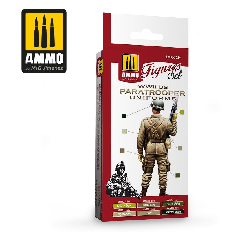 AMMO by Mig Jimenez A.MIG-7039 WWII US PARATROOPERS UNIFORMS - FIGURES SET - Hobby City NZ