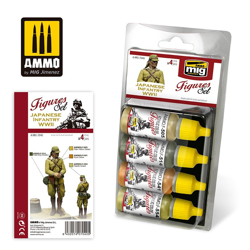 AMMO by Mig Jimenez A.MIG-7040 WWII Japanese Infantry - FIGURES SET - Hobby City NZ