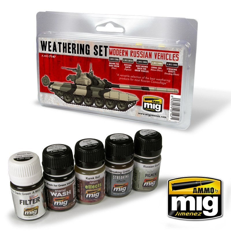 AMMO by Mig Jimenez A.MIG-7147 MODERN RUSSIAN VEHICLES WEATHERING SET - Hobby City NZ