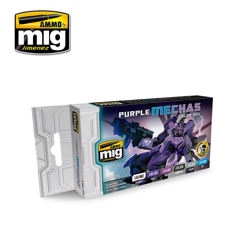 AMMO by Mig Jimenez A.MIG-7157 PURPLE MECHAS COLOR SET