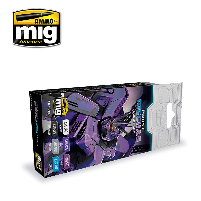 AMMO by Mig Jimenez A.MIG-7157 PURPLE MECHAS COLOR SET