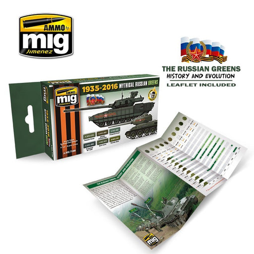 AMMO by Mig Jimenez A.MIG-7160 MYTHICAL RUSSIAN GREEN COLORS 1935-2016 (1885198057521)