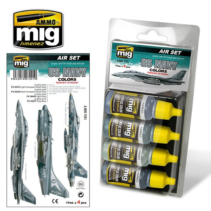 AMMO by Mig Jimenez A.MIG-7201 USN SET 1: FROM 80S TO PRESENT (8170390585581)