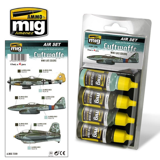 AMMO by Mig Jimenez A.MIG-7209 LUFTWAFFE WWII LATE COLORS (8170390716653)