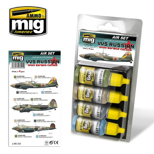 AMMO by Mig Jimenez A.MIG-7224 VVS RUSSIAN WWII BOMBER COLORS (1885201170481)