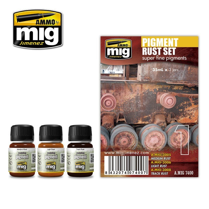 AMMO by Mig Jimenez A.MIG-7400 PIGMENT RUST SET - Hobby City NZ