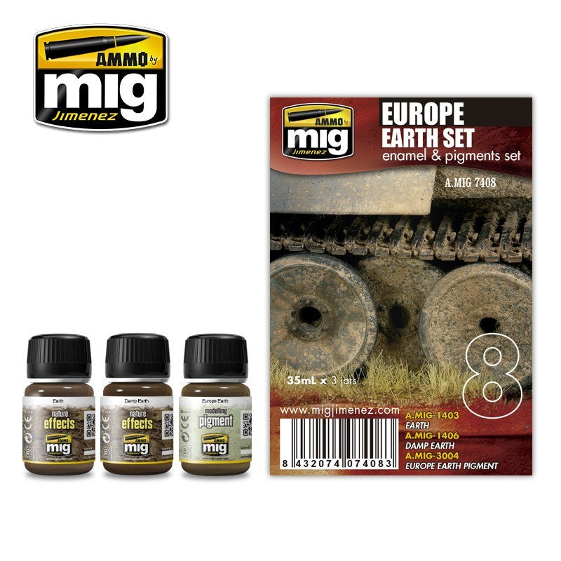 AMMO by Mig Jimenez A.MIG-7408 EUROPE EARTH SET - Hobby City NZ