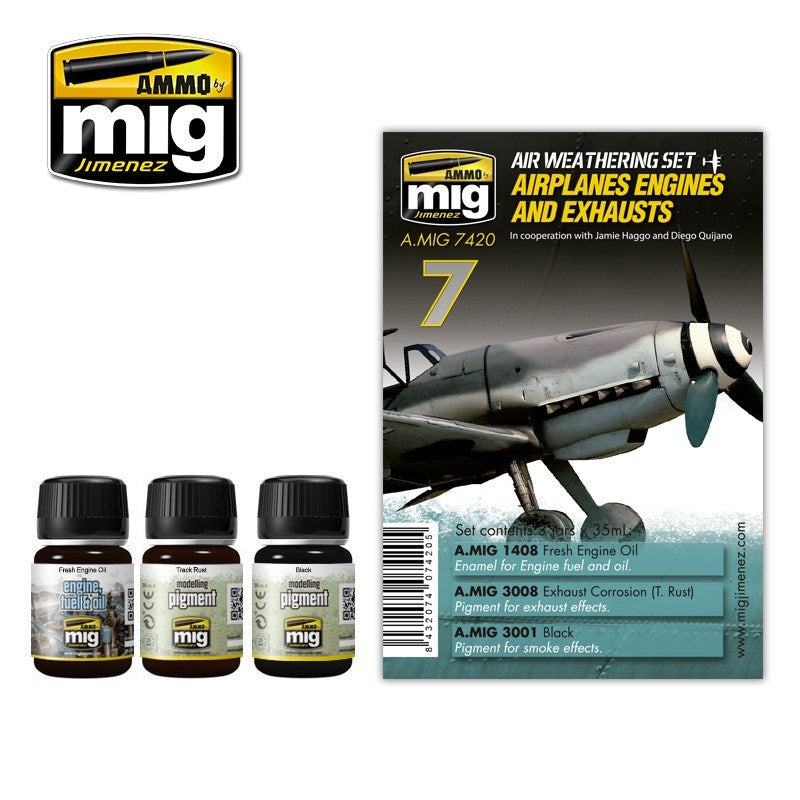 AMMO by Mig Jimenez A.MIG-7420 AIRPLANES ENGINES AND EXHAUSTS - Hobby City NZ