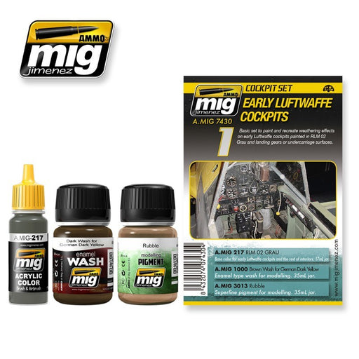 AMMO by Mig Jimenez A.MIG-7430 EARLY LUFTWAFFE COCKPITS - Hobby City NZ