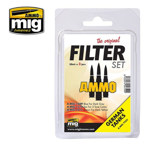 AMMO by Mig Jimenez A.MIG-7453 FILTER SET FOR GERMAN TANKS (6661677842481)