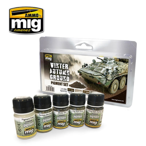 AMMO by Mig Jimenez A.MIG-7455 WINTER-AUTUMN GROUND PIGMENT SET - Hobby City NZ