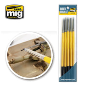 AMMO by Mig Jimenez A.MIG-7606  RUBBER BRUSH SET - Hobby City NZ