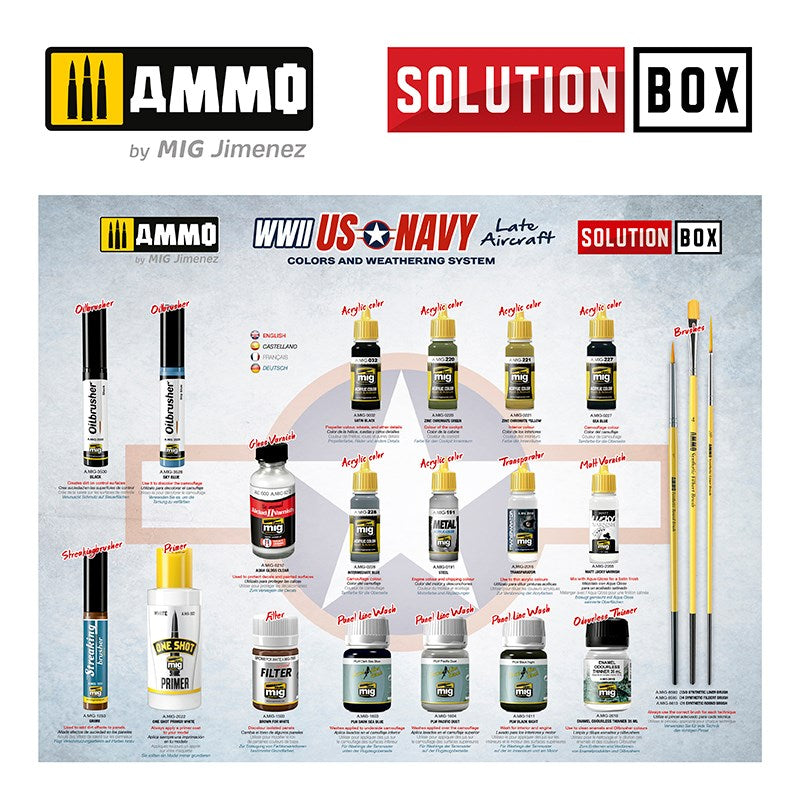 AMMO by Mig Jimenez A.MIG-7723 US NAVY WWII LATE - SOLUTION BOX - Hobby City NZ