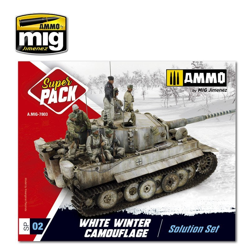 AMMO by Mig Jimenez A.MIG-7803  WHITE WINTER CAMOUFLAGE WEATHERING SET