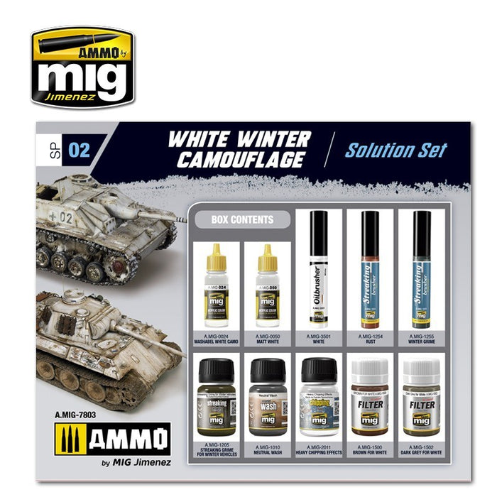 AMMO by Mig Jimenez A.MIG-7803  WHITE WINTER CAMOUFLAGE WEATHERING SET (8170395042029)