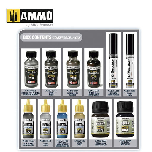 AMMO of Mig Jimenez A.MIG-7809 Metallics Super Pack (6548862337073)