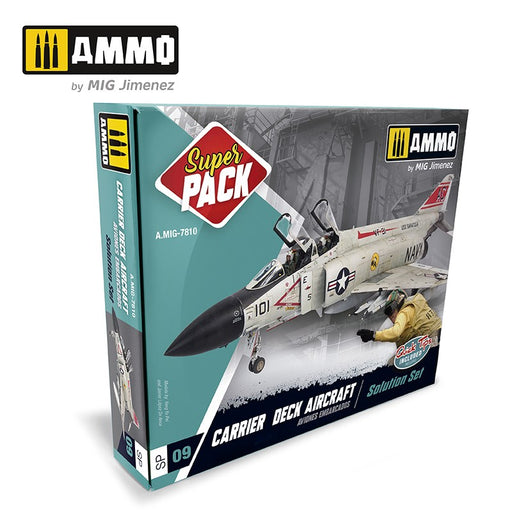 AMMO by Mig Jimenez A.MIG-7810 CARRIER DECK AIRCRAFT SOLUTION SET - SUPER PACK - Hobby City NZ