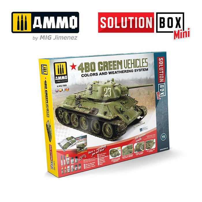AMMO by Mig Jimenez A.MIG-7900 Solution Box MINI - 4BO Green Vehicles (8170395697389)