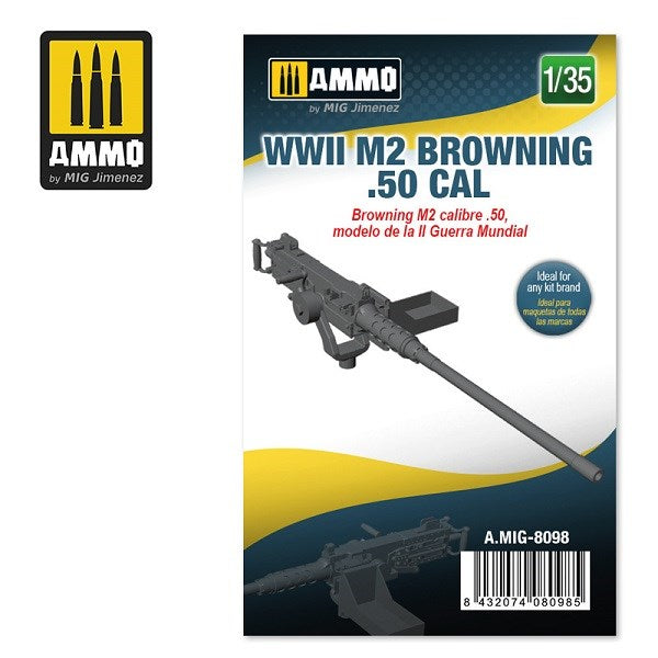 AMMO by Mig Jimenez A.MIG-8098 1/35 WWII M2 Browning .50 cal - Hobby City NZ (6560348831793)
