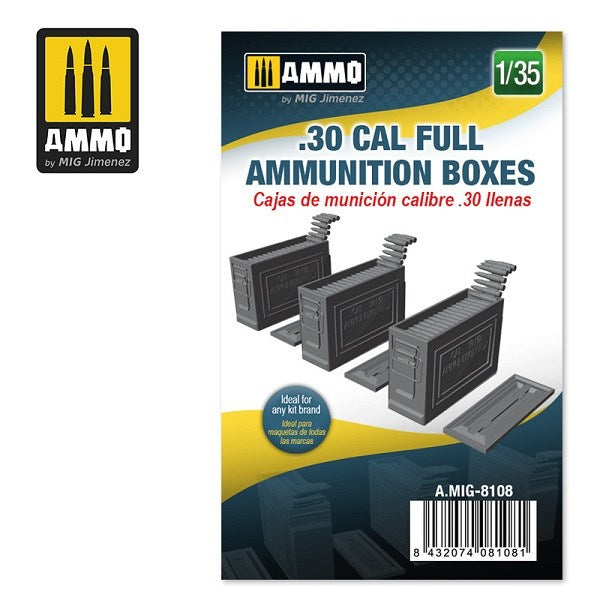 AMMO by Mig Jimenez A.MIG-8108 1/35 .30 cal Full Ammunition Boxes (6560349257777)