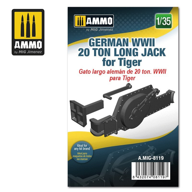 xAMMO by Mig Jimenez A.MIG-8119 1/35 German WWII 20 ton Long Jack for Tiger - Hobby City NZ (6560352403505)