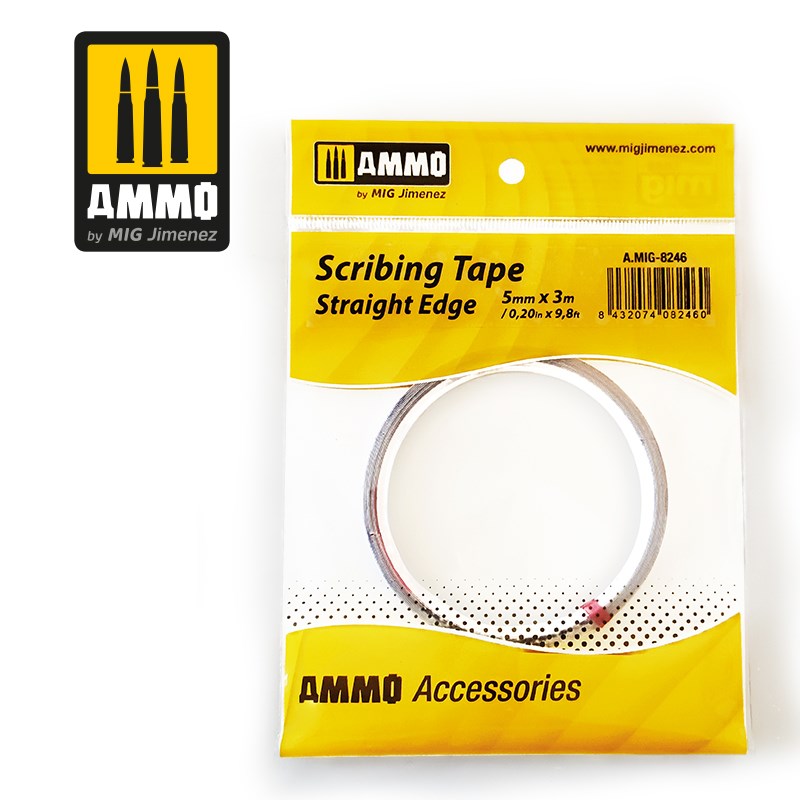 AMMO by Mig Jimenez 8246 Scribing Tape - Straight Edge (5mm x 3M) - Hobby City NZ