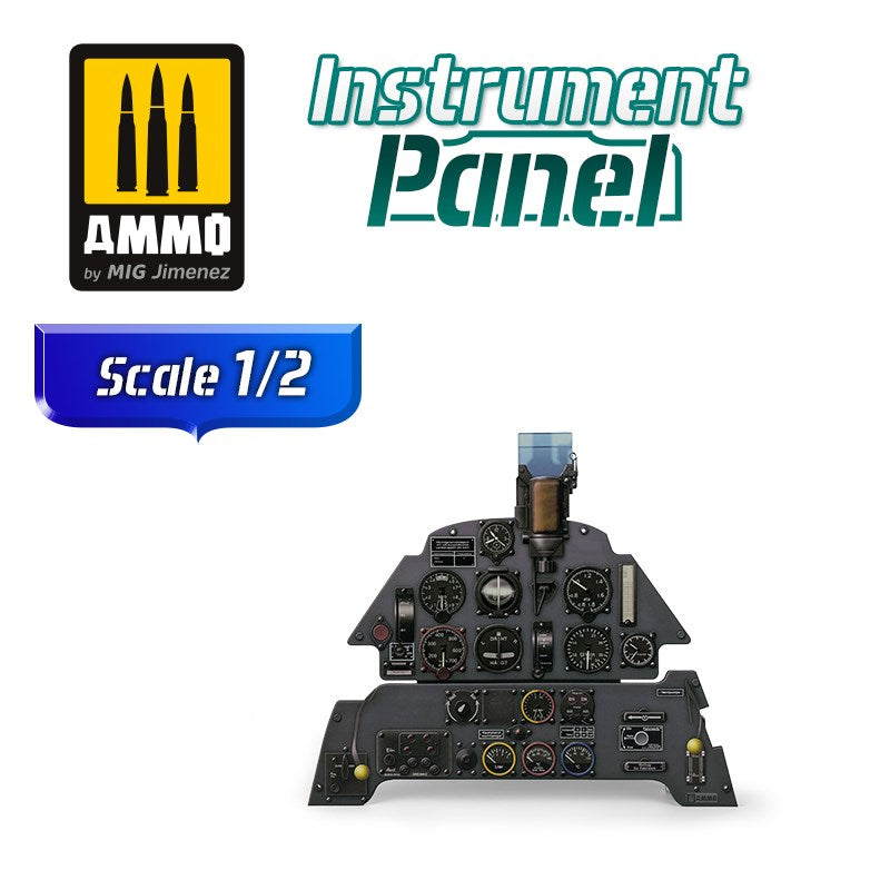 AMMO by Mig Jimenez A.MIG-8281 MESSERSCHMITT BF 109 E-3 - 1/2 SCALE INSTRUMENT PANEL