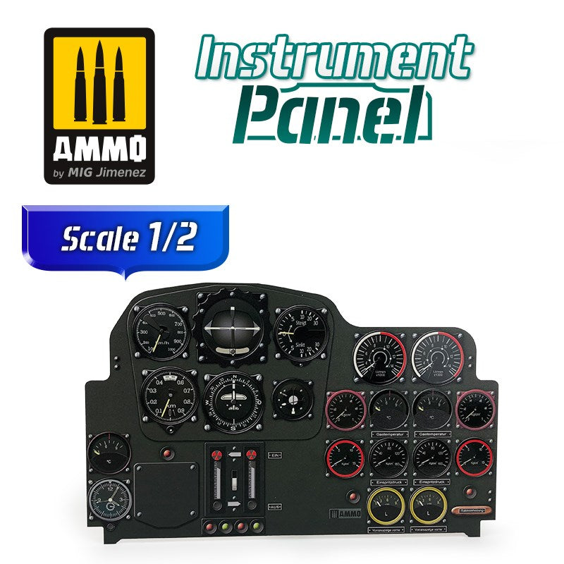 AMMO by Mig Jimenez A.MIG-8287 MESSERSCHMITT ME 262 A-1 - 1/2 SCALE INSTRUMENT PANEL