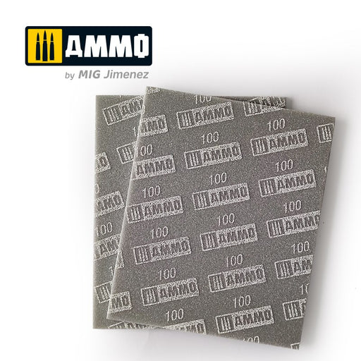 AMMO by Mig Jimenez A.MIG-8555 Sanding Sponge Sheet (100) 2 pcs. (8170402054381)