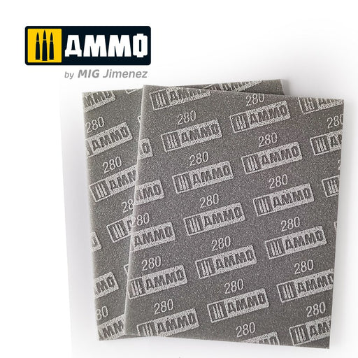 AMMO by Mig Jimenez A.MIG-8558 Sanding Sponge Sheet (280) 2 pcs. (8170402250989)