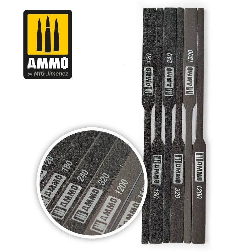 AMMO by Mig Jimenez A.MIG-8567 Tapered Sanding Sticks 6 pcs. - Hobby City NZ