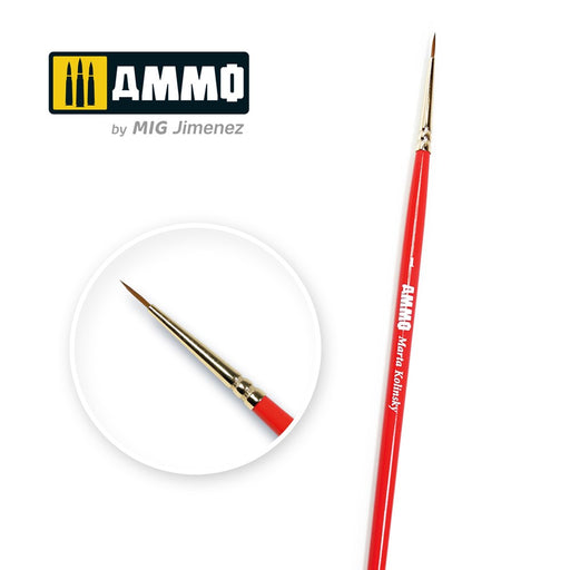 AMMO by Mig Jimenez A.MIG-8711 SIZE 1 AMMO MARTA KOLINSKY BRUSH - Hobby City NZ