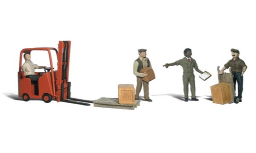 Woodland Scenics A2192 N Workers w/Forklift (7546240270573)