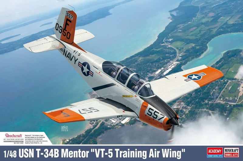 Academy 12361 1/48 USN T-34B Mentor VT-5 Training - Hobby City NZ (8950411002093)