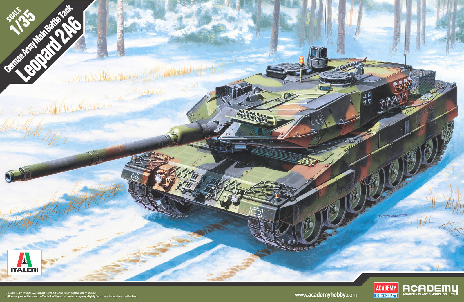 Academy 1/35 German Leopard2 A6 Plastic Model Kit