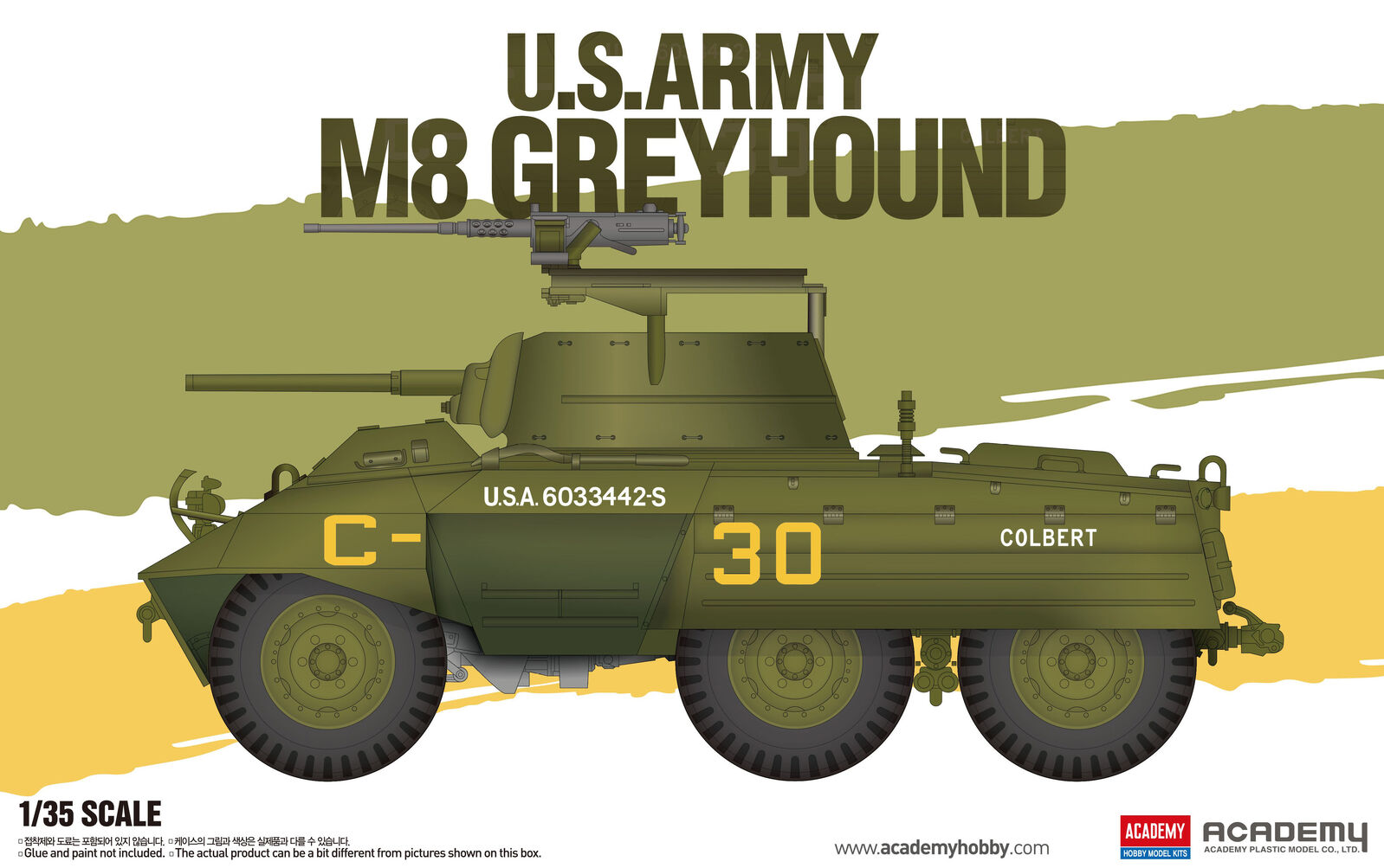 Academy 1/35 US.ARMY M8 GREYHOUND LE: Plastic Model Kit