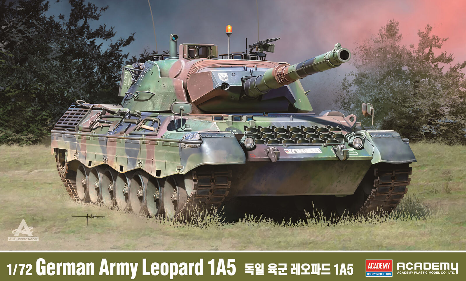 Academy 1/72 German Army Leopard 1A5 Plastic Model Kit