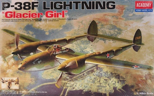 Academy 12208 1/48 P-38F LIGHTNING GLACIER GIRL (8225540309229)