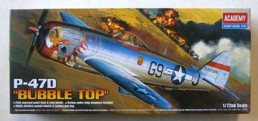 Academy 12491 (2174)1/72 P-47D T/BOLT "BUBBLE-TOP" (8170388521197)