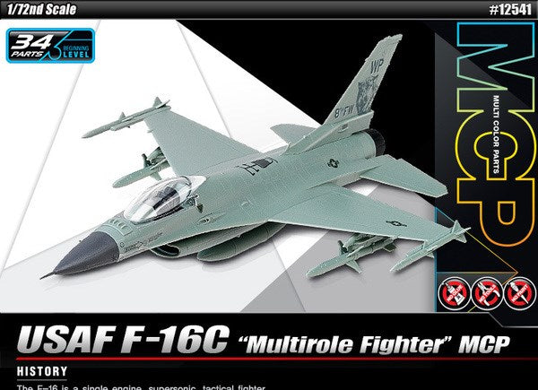 Academy 12541 1/72 USAF F-16C Multirole Fighter MCP - Hobby City NZ