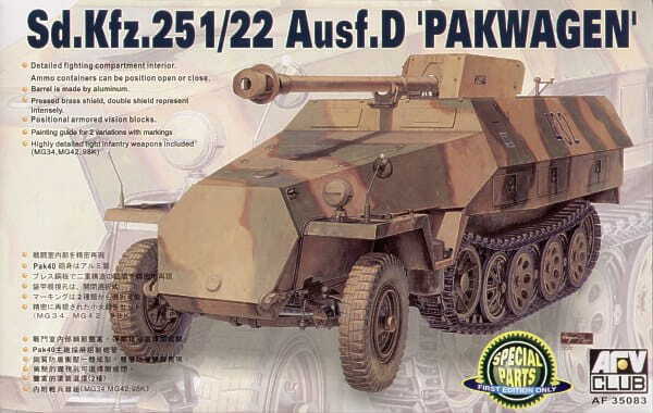 AFV Club AF35083 1/35 German Sd.Kfz.25 Ausf.D - Hobby City NZ (8964697686253)