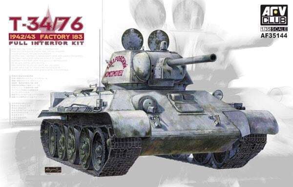 AFV Club AF35144 1/35 T34/76 Model 1942/43 Factory No.183 (Full Interior KIT) - Hobby City NZ (8964699226349)