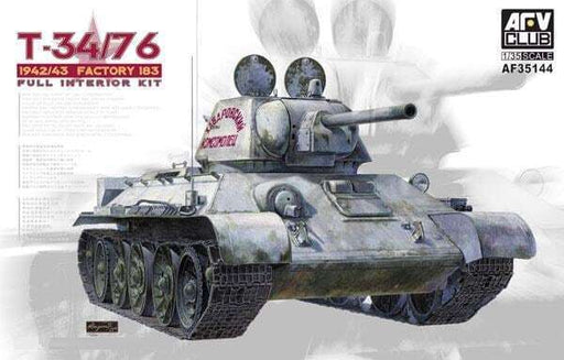 AFV Club AF35144 1/35 T34/76 Model 1942/43 Factory No.183 (Full Interior KIT) - Hobby City NZ (8964699226349)
