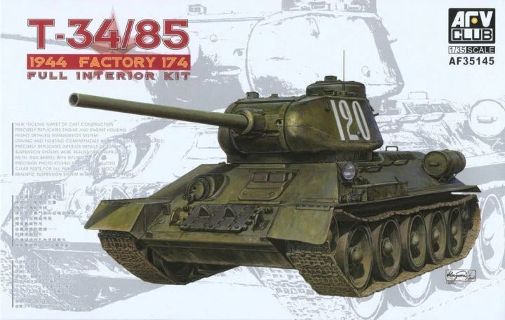 AFV Club 35145 1/35 T34/85 Model 174 Factory (Full Interior Kit)