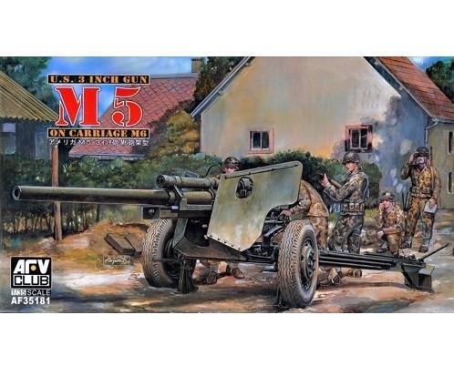 AFV Club 35181 1/35 3 Inch Gun M5 And Carriage M6