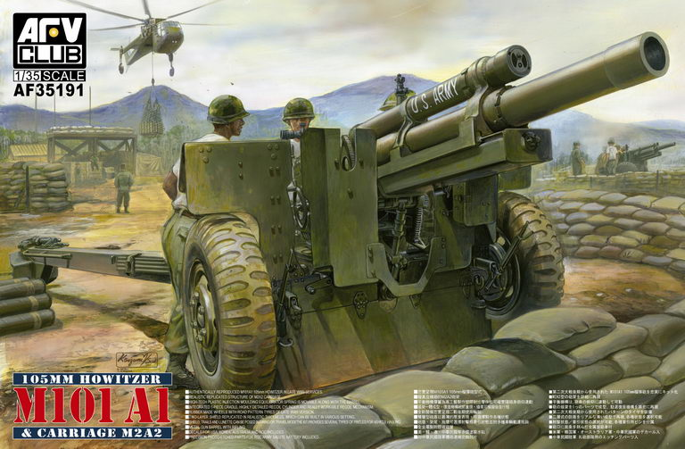 AFV Club 35191 1/35 105mm Howitzer M101A1 & Carriage M2A2 Aus Decal