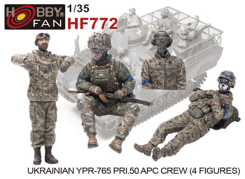 AFV Club HF772 1/35 Ukrainian YPR-765 PRI.50 APC Crew (4 Figures)